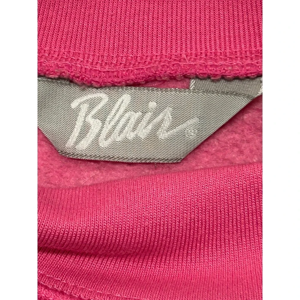 Blair Sweatshirt Womens Size 2XL Pink Mock Neck Floral Embroidered Long Sleeve